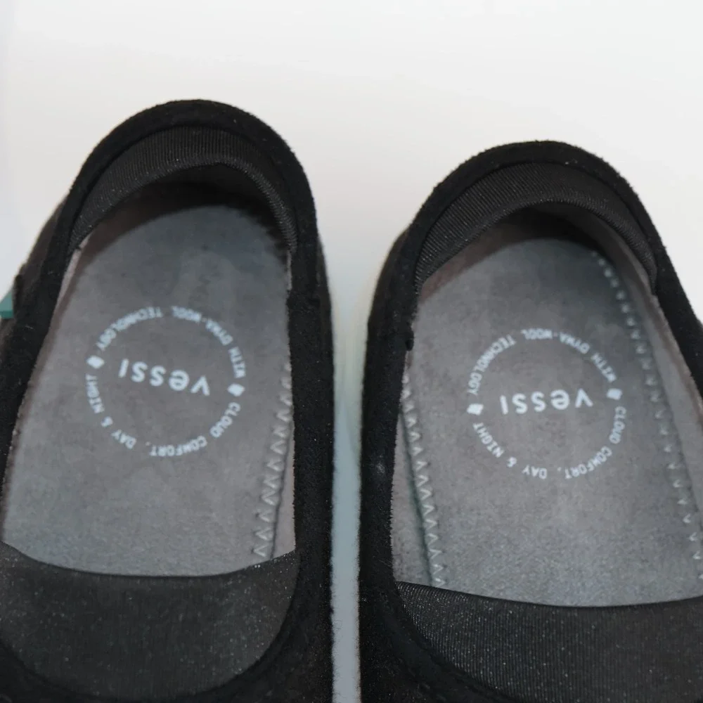 Vessi Mens Sunday Slipper Size 10 Waterproof Black Woven Slip On Shoes Casual